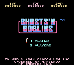 Ghosts 'n Goblins title screenshot